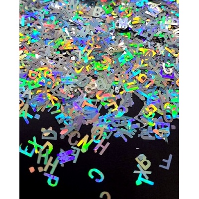 Dekorace do pryskyřice písmenka Barva: Stříbrná – Zboží Mobilmania