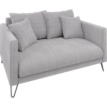 ROPEZ Светлосив шенилов диван 140 cm Freya - Ropez (Freya Sofa 2os. tk. Flow 16 Czarny Metalowy Pręt)