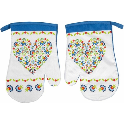 MAKRO Praktik Textil Kuchyňská chňapka 2 sk Slovácko červené 18 x 27 cm