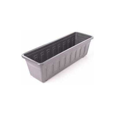 Nohelgarden Truhlík GARDEN plastový antracitový s dezénom - 40cm