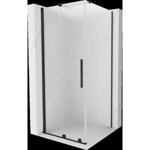 Mexen Velar плъзгаща се душ кабина 100 x 100 см, мат, черна - 871-100-100-31-70 (871-100-100-31-70)