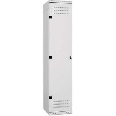 Triton 1-dveřová 1525 x 420 x 500 mm - kovová Cylindrický zámek Burg - do kovu skelet kov šedá RAL 7035 dveře kov šedá RAL 7035