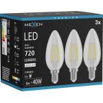Mexen Vintis 3x LED нажежаема лампа E14, C35, 6W, Неутрална - 4000K, 720 lm, прозрачна (L154-E14-0640-00x03)