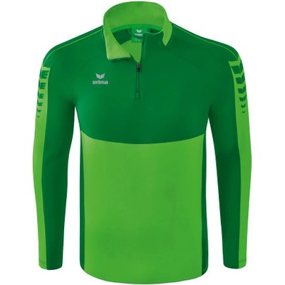 Erima Six Wings mikina 1/2 zip dětská Zelená, Tmavě zelená