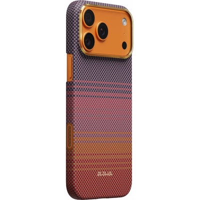 PITAKA Кевларен кейс с MagSafe за iPhone 17 Pro - Pitaka Sunset 2.0 California Dream 02 Edge Ultra Slim Aramid Fiber Case Limited Edition (SCD1702P)