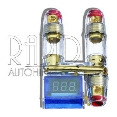 Pojistkové pouzdro New Sound FH2V s digitálním voltmetrem