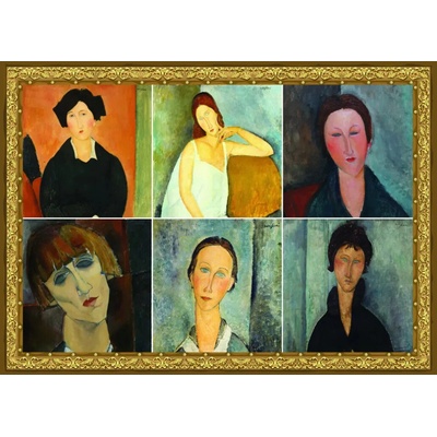Grafika Modigliani v koláži 1500 dielov