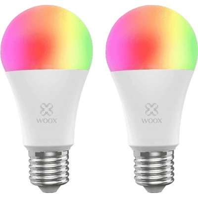 Woox Smart sada 2x LED žárovka E27 10W RGB barevná stmívatelná WiFi R9074/2