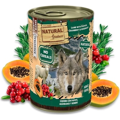 Natural Greatness Adult Jahňa papaya brusnice a rozmarín 400 g