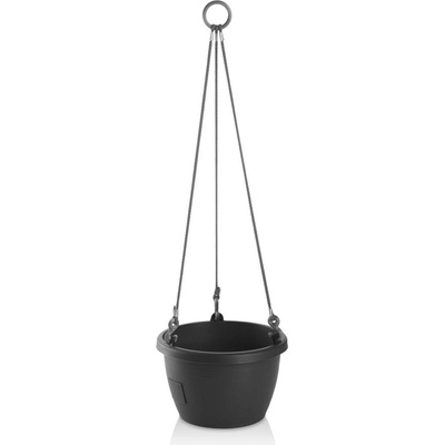 Gardenico Samozavlažovací závěsný květináč Marina antracit pr. 25 cm