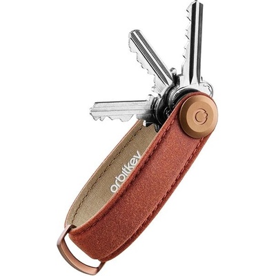 Orbitkey Key Organiser 2.0 Waxed Canvas Brick Red