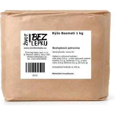 Život bez lepku Basmati rýže 1 kg