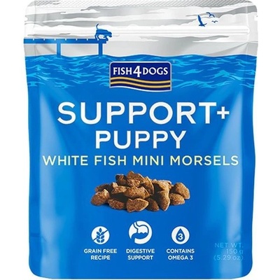 FISH4DOGS Support+ Puppy White Fish Mini Morsels 150 g