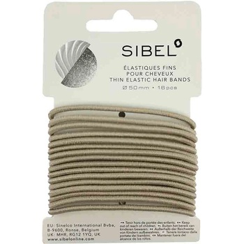 Sibel Elastic Thin Hair Bands Blonde 50 mm 16 ks
