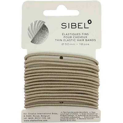 Sibel Elastic Thin Hair Bands Blonde 50 mm 16 ks