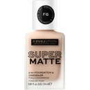 Revolution Relove Super Matte 2 in 1 Foundation & Concealer tekutý a zmatňující make-up a korektor 2v1 F6 24 ml