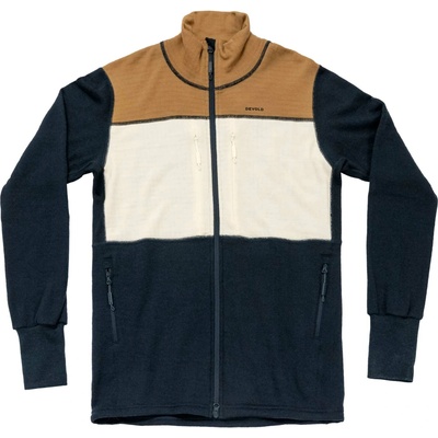 Devold Egga Grid Merino Jkt Man čierna béžová hnedá