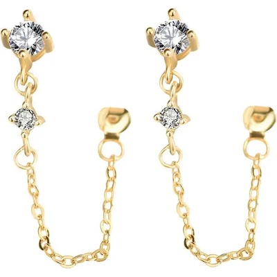 Majya stříbrné náušnice MAGDALENA pozlacené 10467