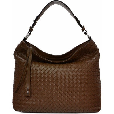 Kabelka ABRO PIUMA wowen leather brown