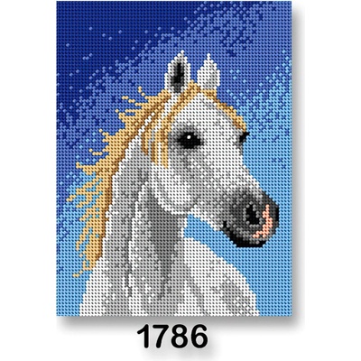 Stoklasa Vyšívací předloha obrázek na vyšívání 70246 1786 kůň 1 modrá 18x24cm – Zboží Dáma