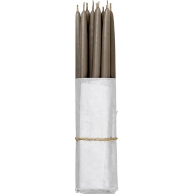 Sada 10 ks máčených svíček průměr 1,2 cm doba hoření 2,5 h Broste SMOOTH - šedá