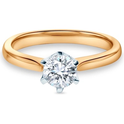 SAVICKI Годежен пръстен Savicki: двуцветно злато, лабораторен диамант