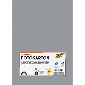 FOLIA Декоративен картон, 2 страници, А4, 300 г, 50 листа, folia, каменно сиво 614/50 84 (614/50 84)