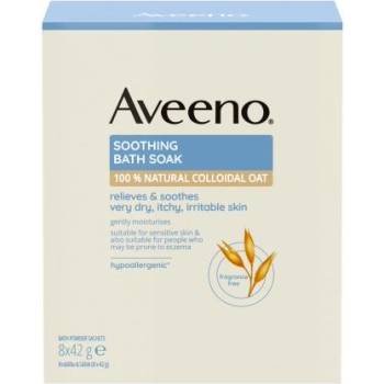 Aveeno Soothing Bath Soak успокояващи сашета за вана с натурален екстракт от овес 8x42 g унисекс