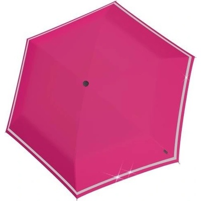 Knirps Rookie Flamingo Reflective lehký skládací deštník