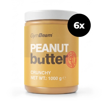 GymBeam Фъстъчено масло 6 x 1000 g хрупкав