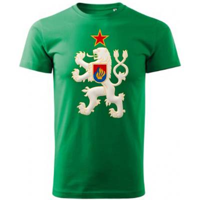 Maverprint Retro tričko Československo štátny znak ČSSR Zelená