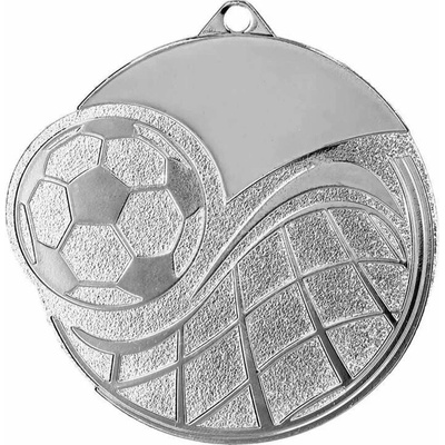 MMC6065 Futbalová kovová medaila 60 mm strieborná