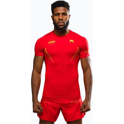 Venum Мъжка тениска за тренировка Venum X WOW FC Rashguards fury red/gold