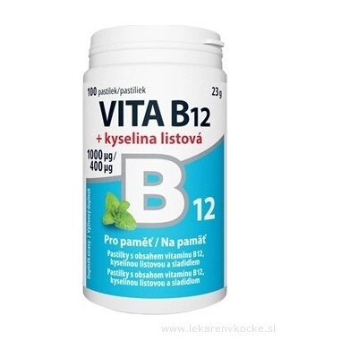Vitabalans VITA B12 + kyselina listová 100 ks