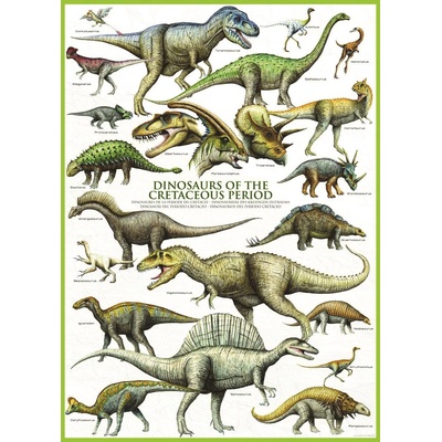 EUROGRAPHICS - Puzzle World of Dinosaurs: Chalk - 1 000 piese
