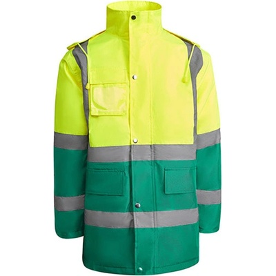 Roly Merak Nepremokavá reflexná parka HV9320 Garden Green