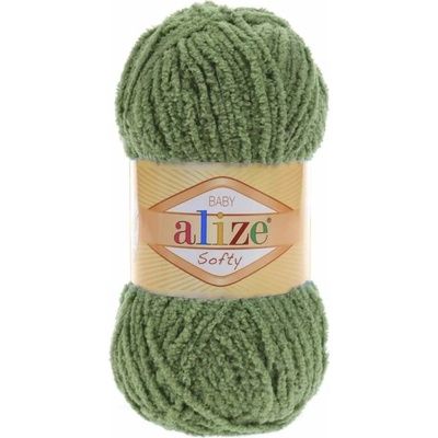 Plyšová příze Alize Softy - zelená 485