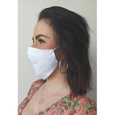 HappyBee rouška dvouvrstvá bílá