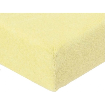 TiaHome Prostěradlo froté máslově žluté 200x200