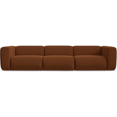 makamii Оранжев/кафяв кадифен диван 319 cm Ekahi - Makamii (EKAHI_4S_3_P1_C12)