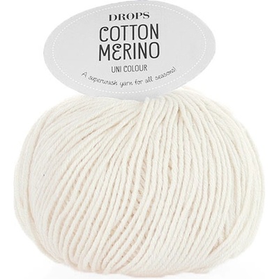 Příze DROPS Cotton Merino 01 - smetanová