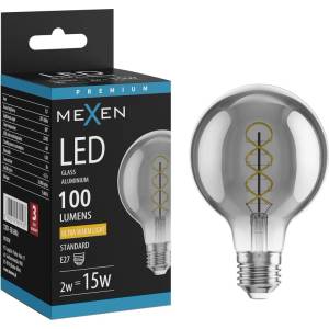 Mexen Vintis Крушка с нажежаема жичка LED E27, G80, 2W, Топла - 2200K, 100 lm, пушек (L165-E27-0222-70)