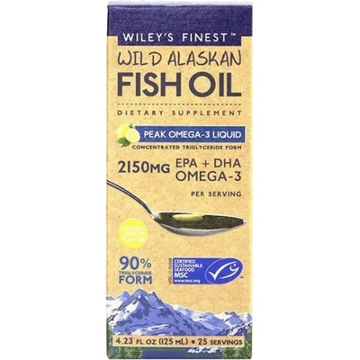 Wiley's Finest Рибено масло Омега-3, лимон, 125 ml, Wiley's Finest (BB271108)