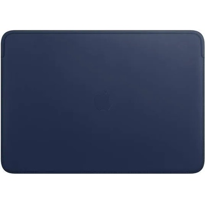 Apple Leather Sleeve - оригинален кожен калъф, тип джоб за MacBook Pro 16 (2019) (тъмносин)