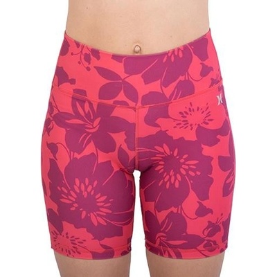 Hurley Stable Biker Short Funkční a stylové krátké legíny květinovým vzorem růžové