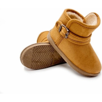 Dětské válenky s přezkou Gezer svétlá hnědá – Zboží Dáma