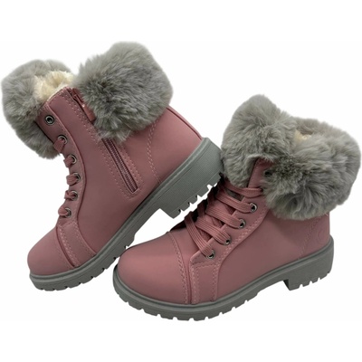 Lathay moda dívčí zimní boty růžová
