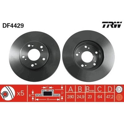 Brzdový kotúč TRW DF4429