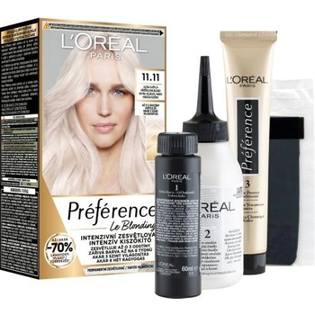 L'Oréal Préférence Le Blonding интензивен изсветлител за руса коса нюанс 11.11 Ultra Light Cold Crystal Blonde за жени