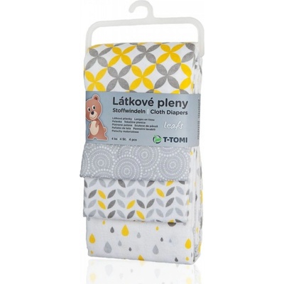 T-tomi Látkové plienky 76 x 76 Leafs / lístky 4 ks